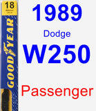 Passenger Wiper Blade for 1989 Dodge W250 - Premium