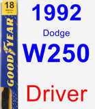 Driver Wiper Blade for 1992 Dodge W250 - Premium