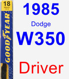 Driver Wiper Blade for 1985 Dodge W350 - Premium