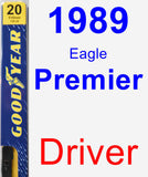 Driver Wiper Blade for 1989 Eagle Premier - Premium