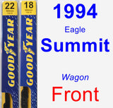 Front Wiper Blade Pack for 1994 Eagle Summit - Premium