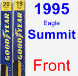 Front Wiper Blade Pack for 1995 Eagle Summit - Premium