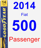 Passenger Wiper Blade for 2014 Fiat 500 - Premium