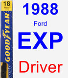 Driver Wiper Blade for 1988 Ford EXP - Premium