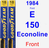 Front Wiper Blade Pack for 1984 Ford E-150 Econoline - Premium