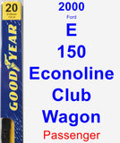 Passenger Wiper Blade for 2000 Ford E-150 Econoline Club Wagon - Premium