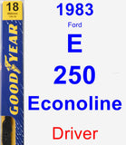 Driver Wiper Blade for 1983 Ford E-250 Econoline - Premium