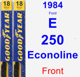 Front Wiper Blade Pack for 1984 Ford E-250 Econoline - Premium