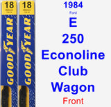 Front Wiper Blade Pack for 1984 Ford E-250 Econoline Club Wagon - Premium