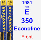 Front Wiper Blade Pack for 1981 Ford E-350 Econoline - Premium