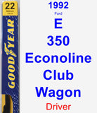 Driver Wiper Blade for 1992 Ford E-350 Econoline Club Wagon - Premium