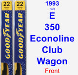 Front Wiper Blade Pack for 1993 Ford E-350 Econoline Club Wagon - Premium