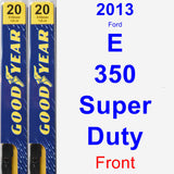 Front Wiper Blade Pack for 2013 Ford E-350 Super Duty - Premium