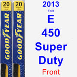 Front Wiper Blade Pack for 2013 Ford E-450 Super Duty - Premium