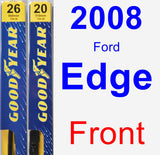 Front Wiper Blade Pack for 2008 Ford Edge - Premium