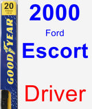 Driver Wiper Blade for 2000 Ford Escort - Premium