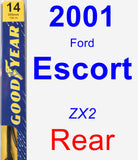 Rear Wiper Blade for 2001 Ford Escort - Premium