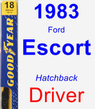 Driver Wiper Blade for 1983 Ford Escort - Premium