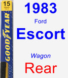 Rear Wiper Blade for 1983 Ford Escort - Premium