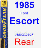 Rear Wiper Blade for 1985 Ford Escort - Premium