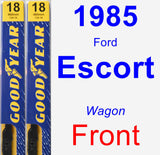 Front Wiper Blade Pack for 1985 Ford Escort - Premium