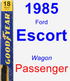 Passenger Wiper Blade for 1985 Ford Escort - Premium