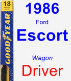 Driver Wiper Blade for 1986 Ford Escort - Premium