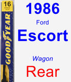 Rear Wiper Blade for 1986 Ford Escort - Premium