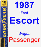 Passenger Wiper Blade for 1987 Ford Escort - Premium