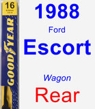 Rear Wiper Blade for 1988 Ford Escort - Premium