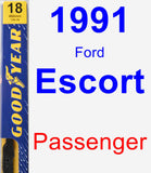 Passenger Wiper Blade for 1991 Ford Escort - Premium