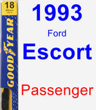 Passenger Wiper Blade for 1993 Ford Escort - Premium