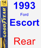 Rear Wiper Blade for 1993 Ford Escort - Premium