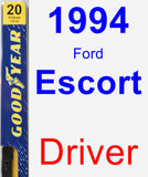 Driver Wiper Blade for 1994 Ford Escort - Premium