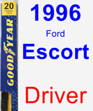 Driver Wiper Blade for 1996 Ford Escort - Premium