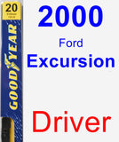 Driver Wiper Blade for 2000 Ford Excursion - Premium