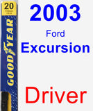 Driver Wiper Blade for 2003 Ford Excursion - Premium