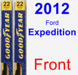 Front Wiper Blade Pack for 2012 Ford Expedition - Premium