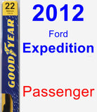 Passenger Wiper Blade for 2012 Ford Expedition - Premium