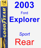 Rear Wiper Blade for 2003 Ford Explorer - Premium