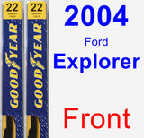 Front Wiper Blade Pack for 2004 Ford Explorer - Premium