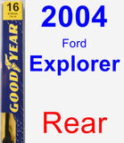 Rear Wiper Blade for 2004 Ford Explorer - Premium