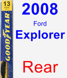 Rear Wiper Blade for 2008 Ford Explorer - Premium