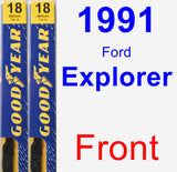 Front Wiper Blade Pack for 1991 Ford Explorer - Premium