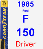 Driver Wiper Blade for 1985 Ford F-150 - Premium