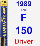 Driver Wiper Blade for 1989 Ford F-150 - Premium