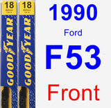 Front Wiper Blade Pack for 1990 Ford F53 - Premium