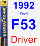 Driver Wiper Blade for 1992 Ford F53 - Premium