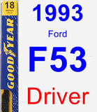 Driver Wiper Blade for 1993 Ford F53 - Premium