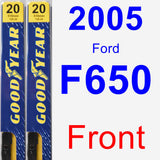 Front Wiper Blade Pack for 2005 Ford F650 - Premium